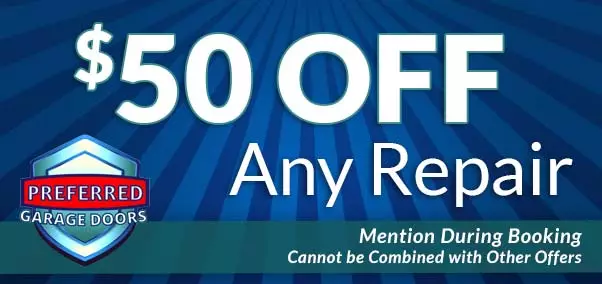 $50 off any repair - preferred garage doors - denver co