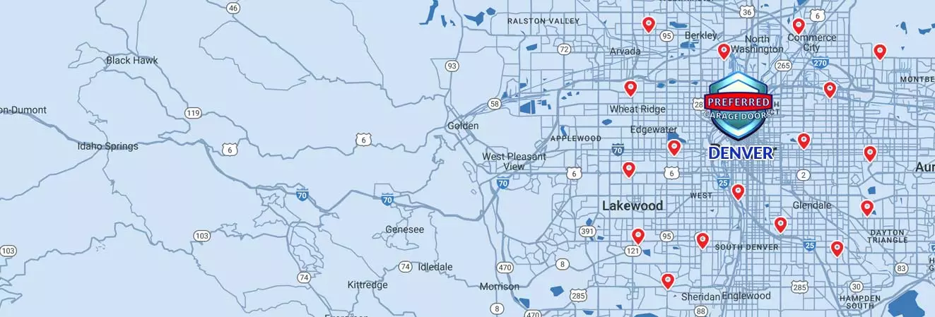 service area map for garage door repair